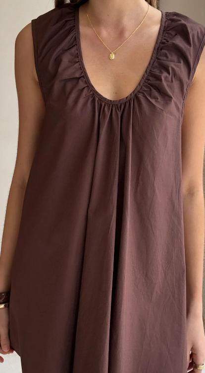 Thumbnail: Vanessa Mini Dress - Chocolate