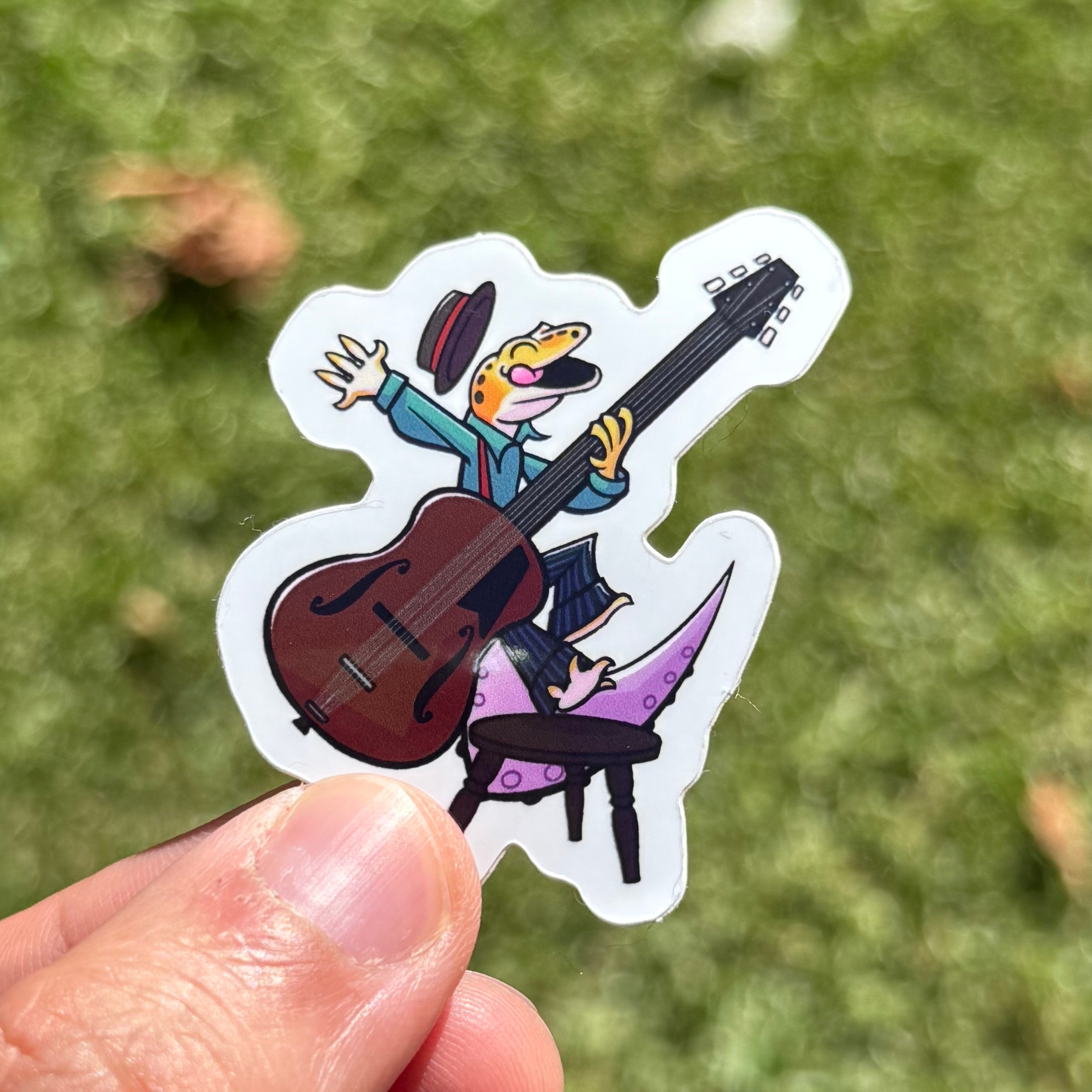 Dapper Leopard Gecko Waterproof Sticker