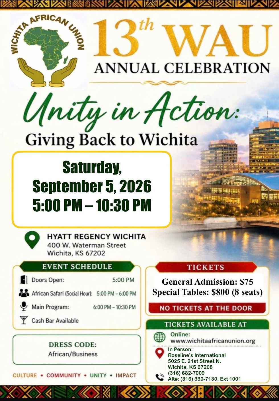 13th WAU Annual Celebration Flyer is Out!
