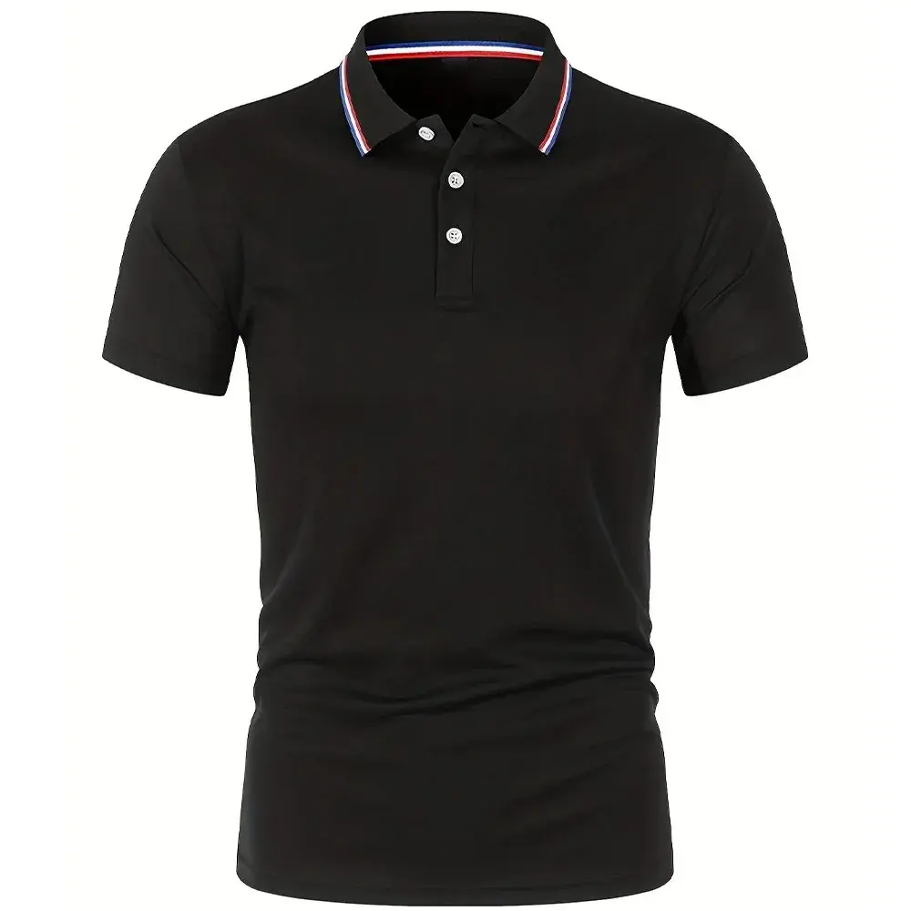 2025 Hot Sale Men's Summer Casual Breathable Comfortable Polo Shirt Men's Solid
