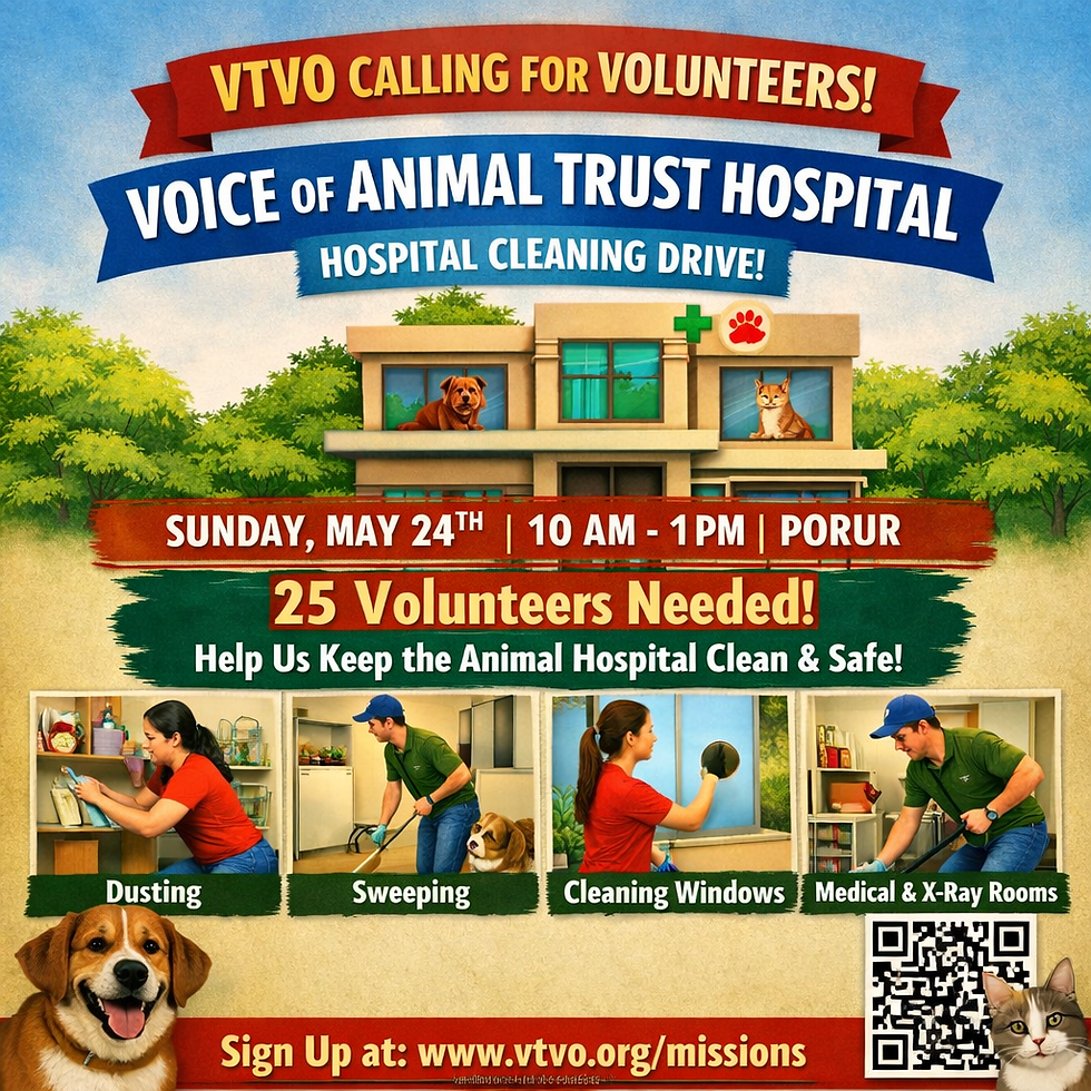 Chennai : VPaws @ Voice of Animals Trust Hospital Porur