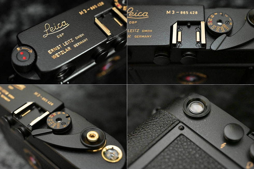Miniature : Leica M3  Third Type DS / Restored product「Leather Tone Black X  Gold」