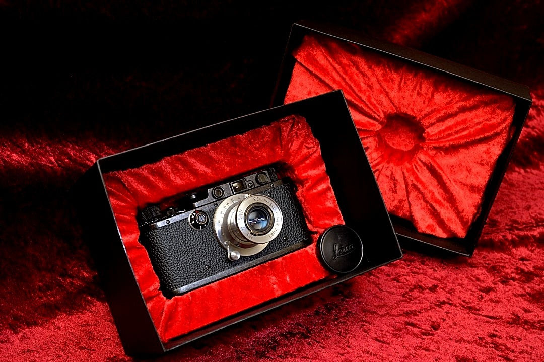 Leica Ⅲa + Elmar 5cm 1:3.5 ブルーコーテッド ブラックメタリックRepaint