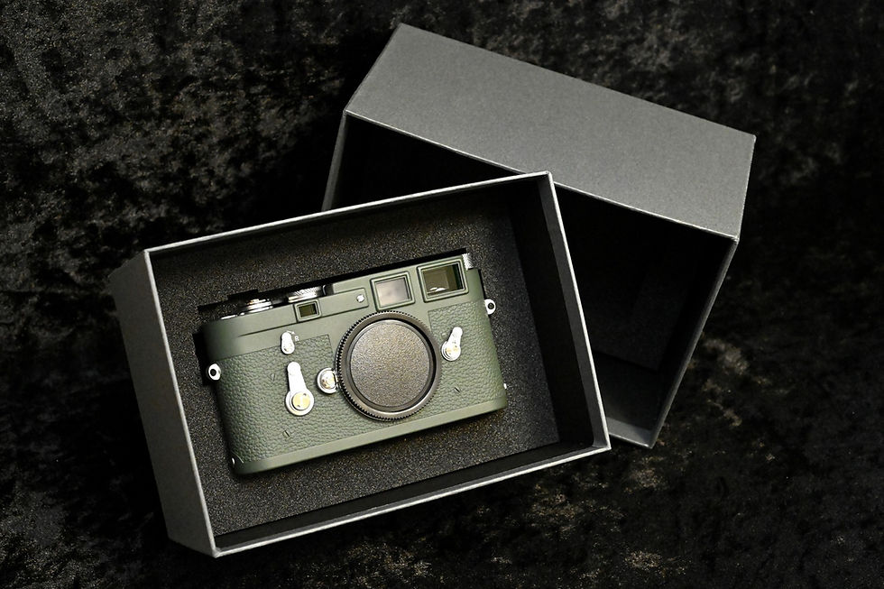Miniature : Leica M3 Third  SS 整備済/Repaint/Restore「Matte olive X Chrome Silver Shiny finish」