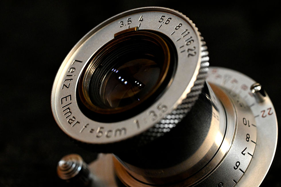 縮圖：Leitz社　Elmar　ｆ＝５ｃｍ　L/3.5（俗称：赤Elmar)　オーバーホール/整備済　L/Mマウントアダプター付属