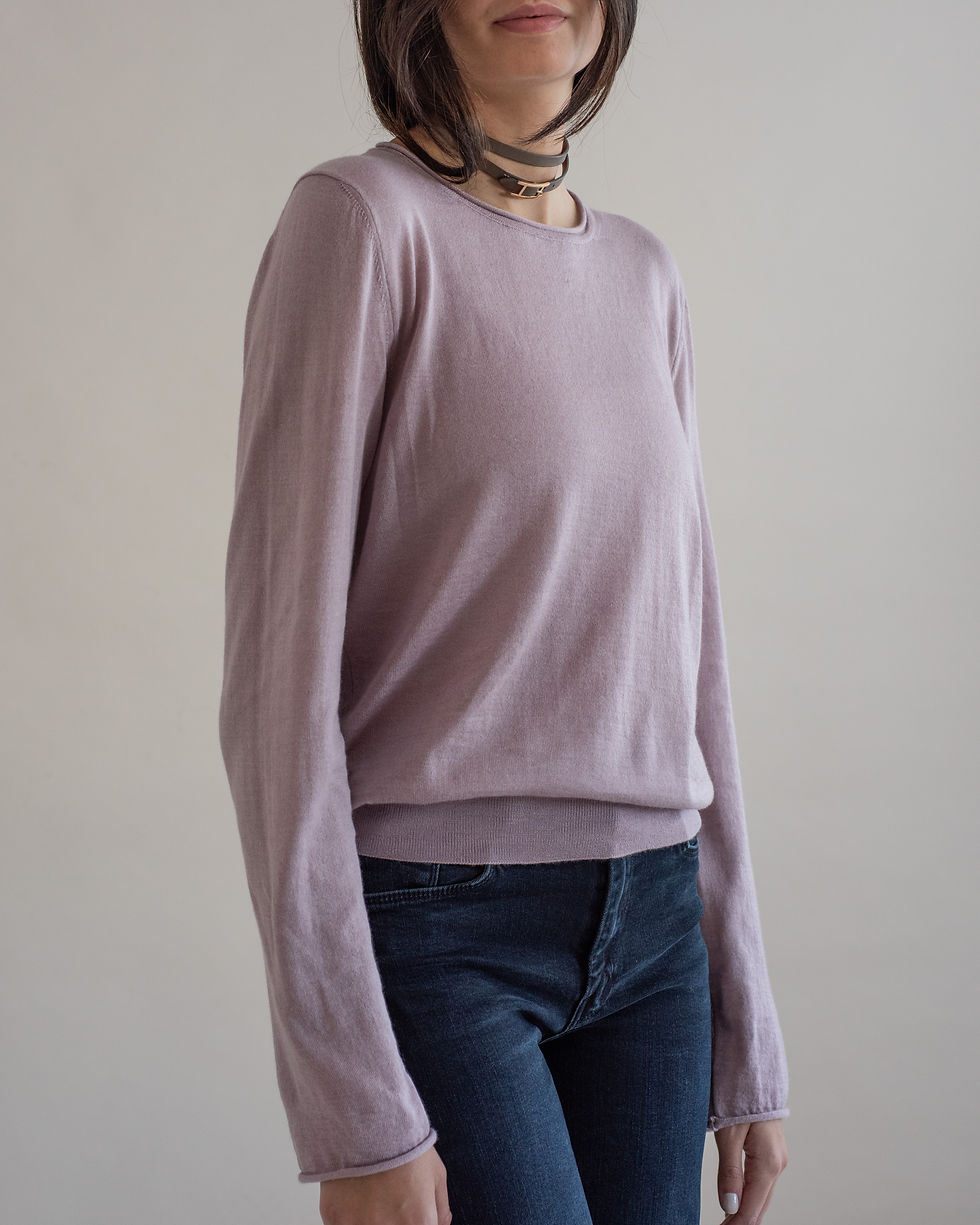 Miniatura: Cashmere Seda Gola Redonda