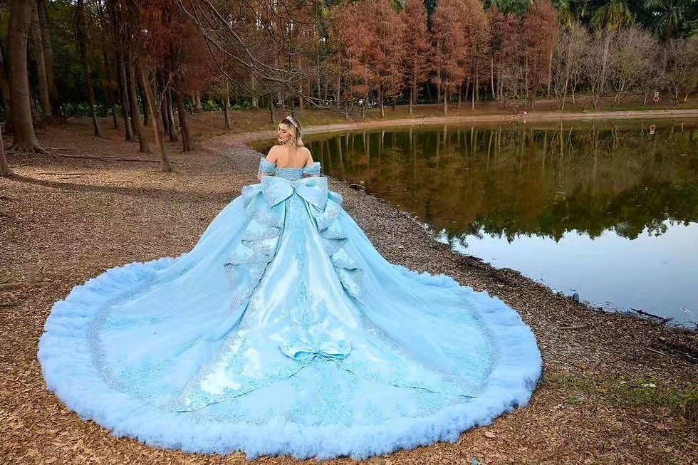Miniatura: Vestido de Quinceañera Princesa Lavanda con Bordado y Brillo
