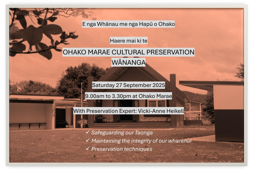 CULTURAL PRESERVATION WĀNANGA