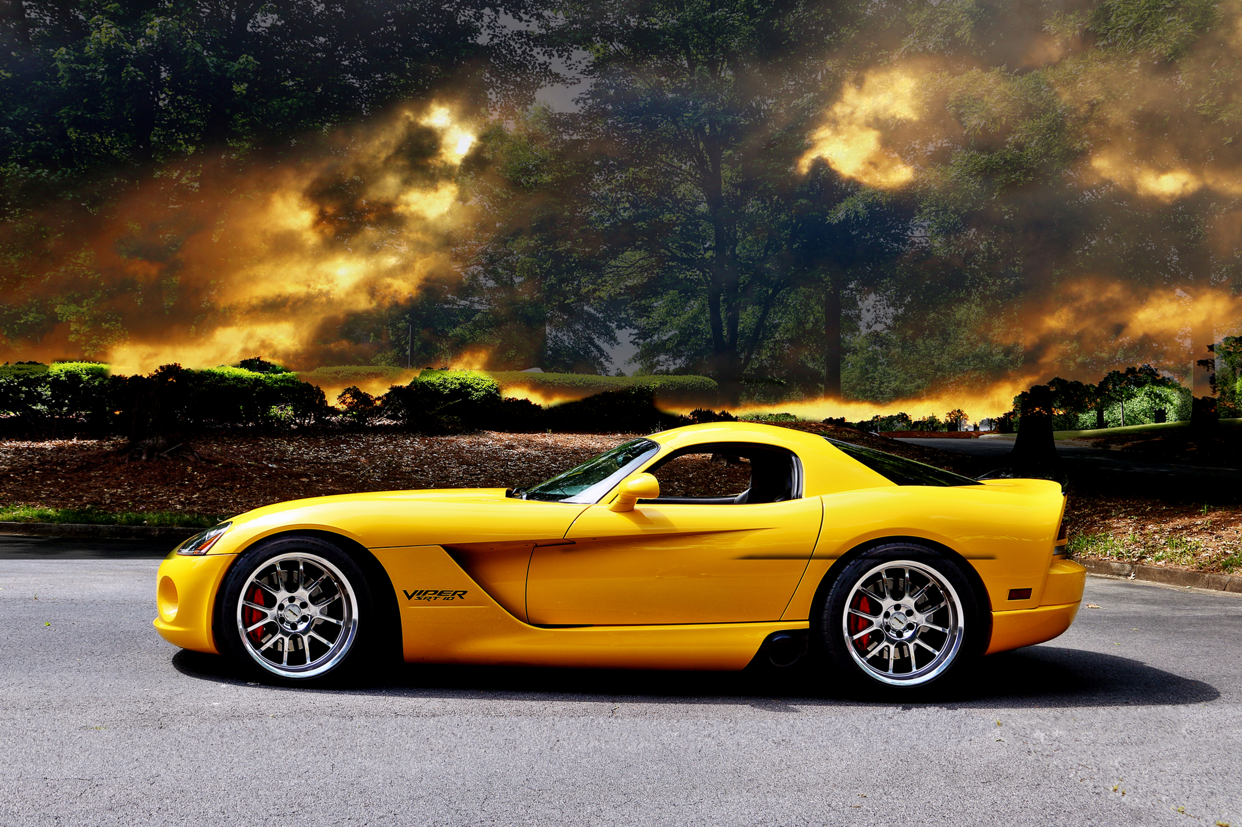 Yellow 1992 Dodge Viper