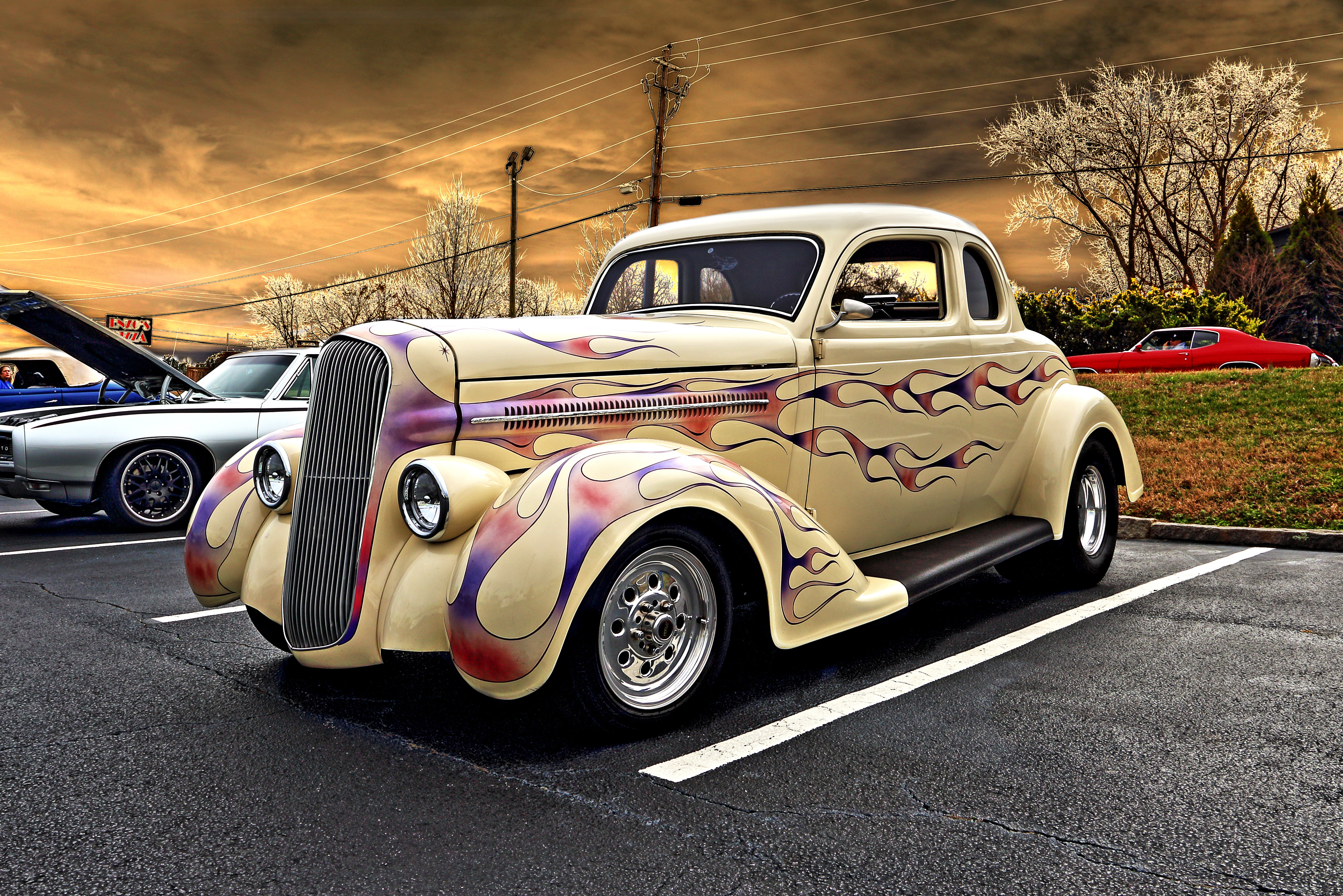 Flaming Ford Hot Rod