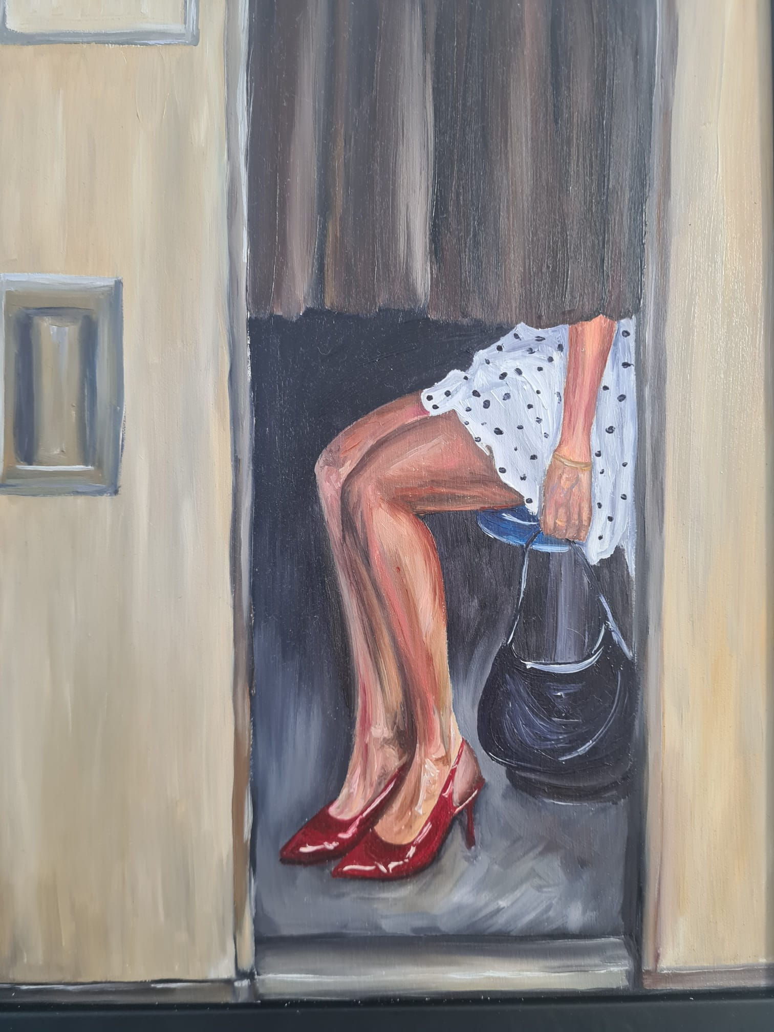 Rowen Tompkins – Four Photos, Oil Painting 24cm x 19cm