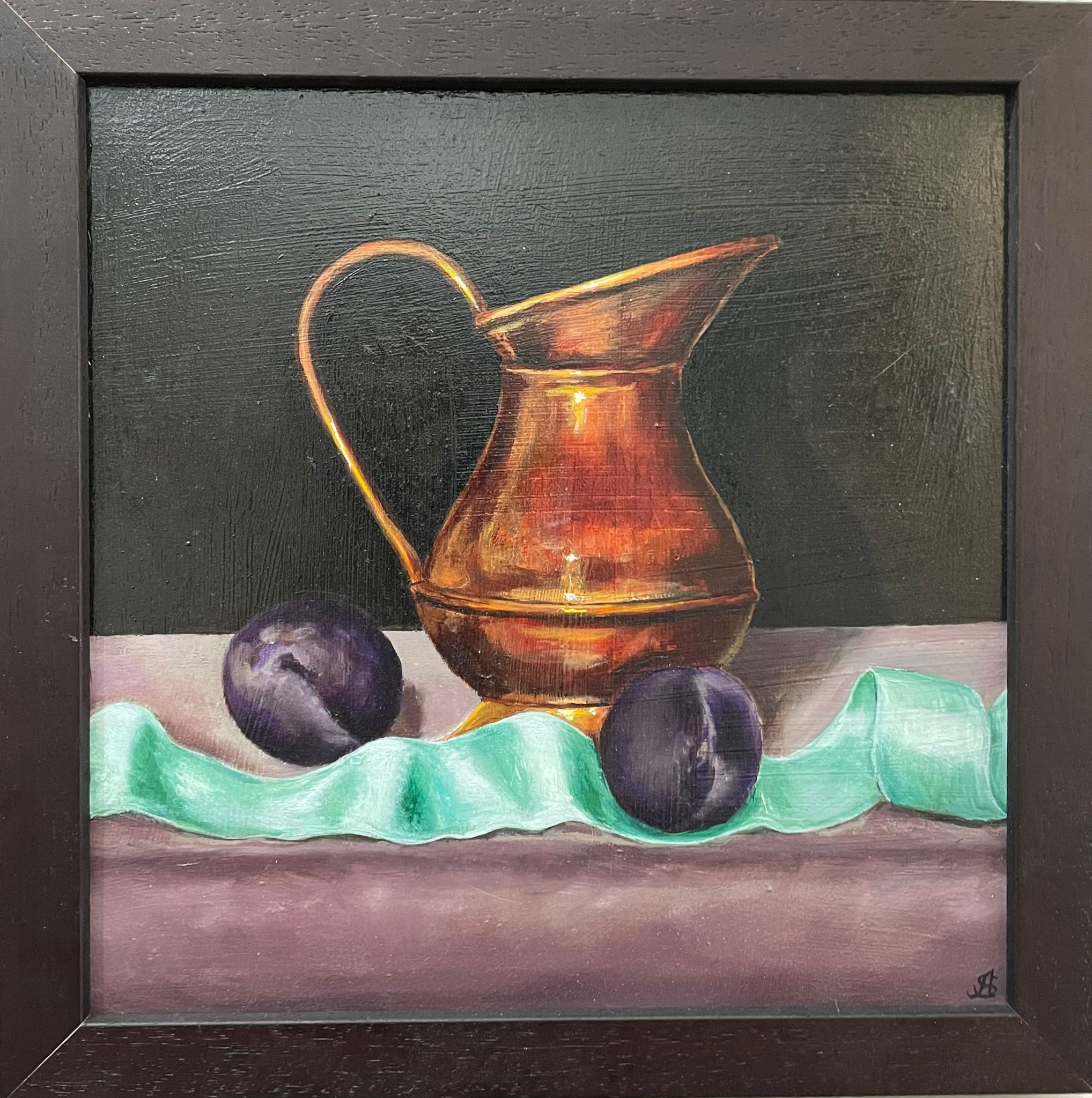 Angela Skabrin – Tie in Tasle 3, Oil 28cm X 28cm