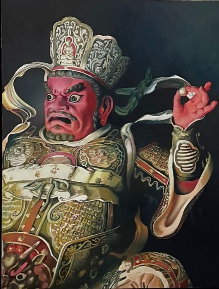 John Ball – Guardian (Red), Oil on Canvas 60cm X 80cm