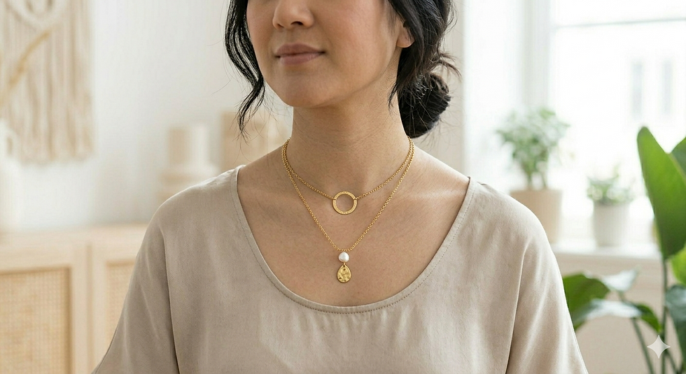 3. Le Ras de Cou & Princesse : La Polyvalence Classique : La recommandation : Convient à la plupart des morphologies et encolures (ici un col rond dégagé).