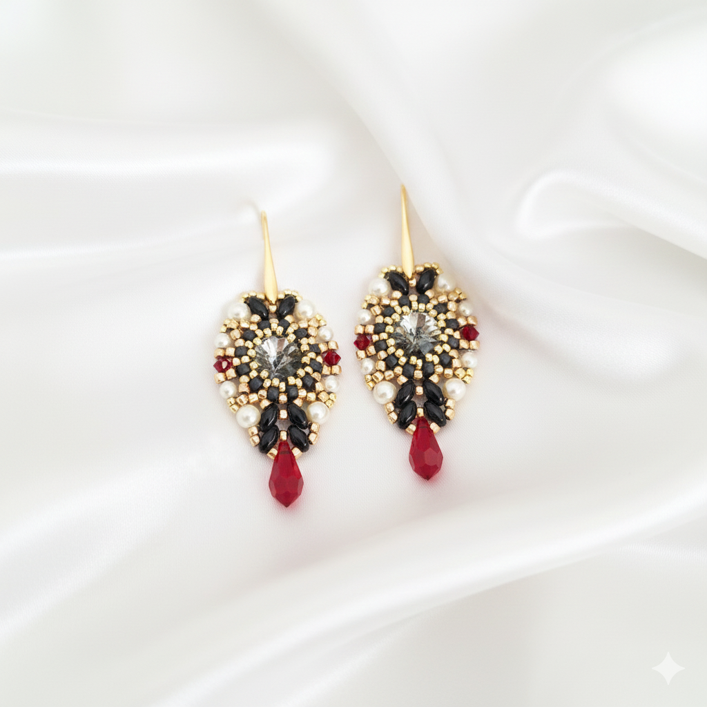 Pendantes " éclat de cristal black diamond"