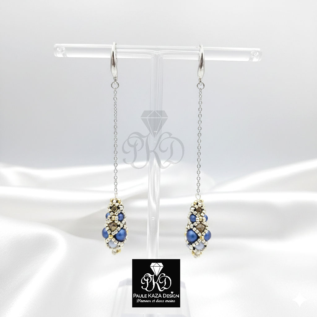 Lanternes " éclat de saphir argenté"