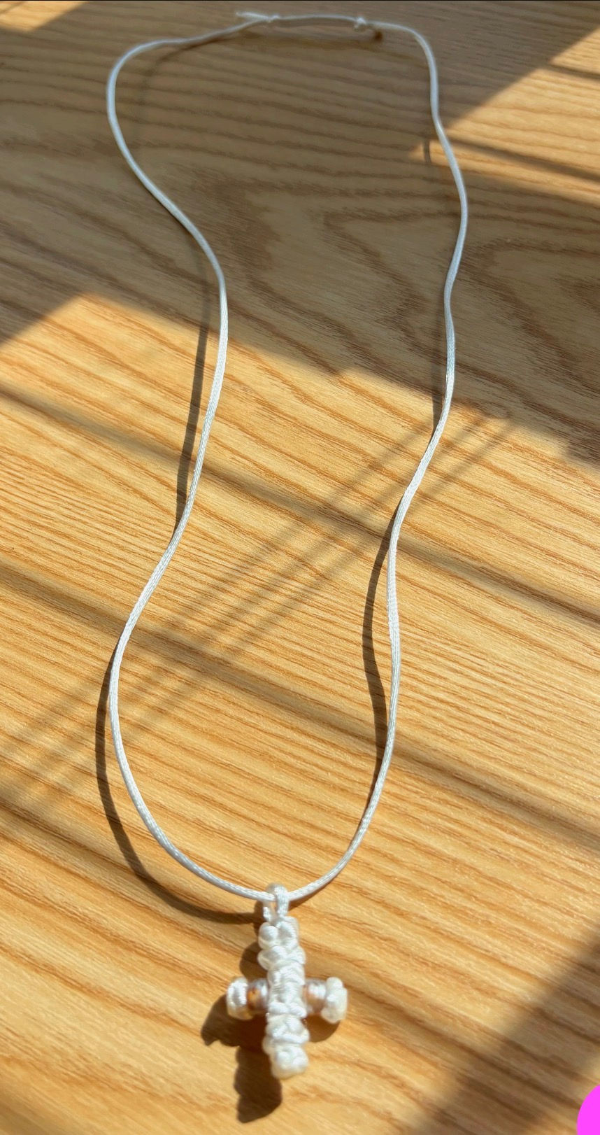 White Cross Necklace