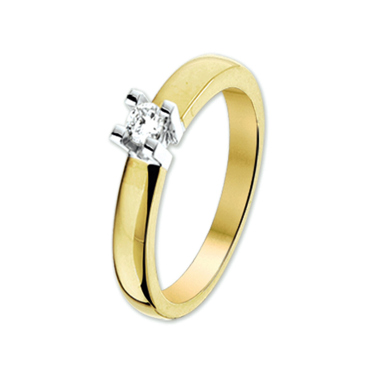 Bicolor Gouden Ring Diamant