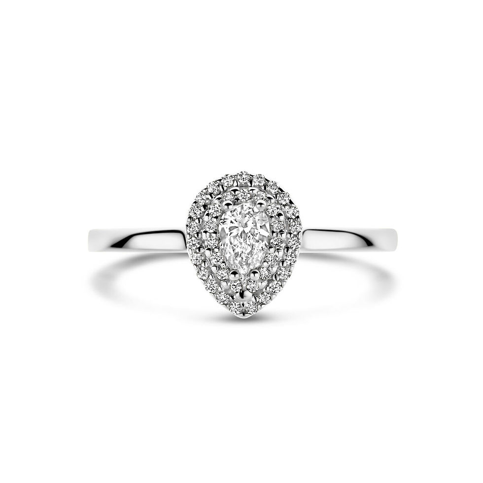 Thumbnail: Witgouden Ring Diamant