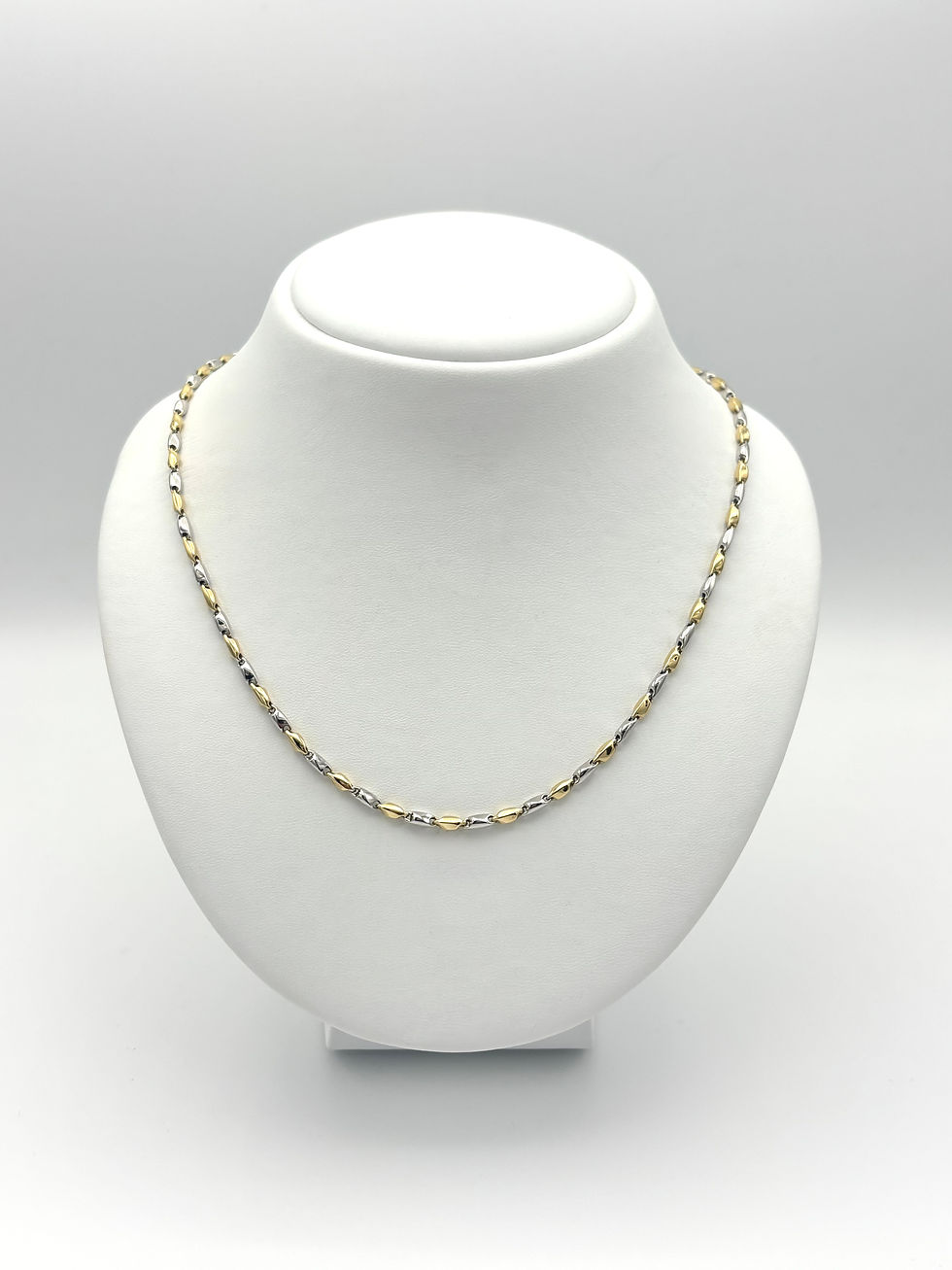Monzario 14Krt Bicolor(Wit/Geelgoud) Collier