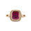Thumbnail: Rosegouden Ring Rhodoliet Diamant