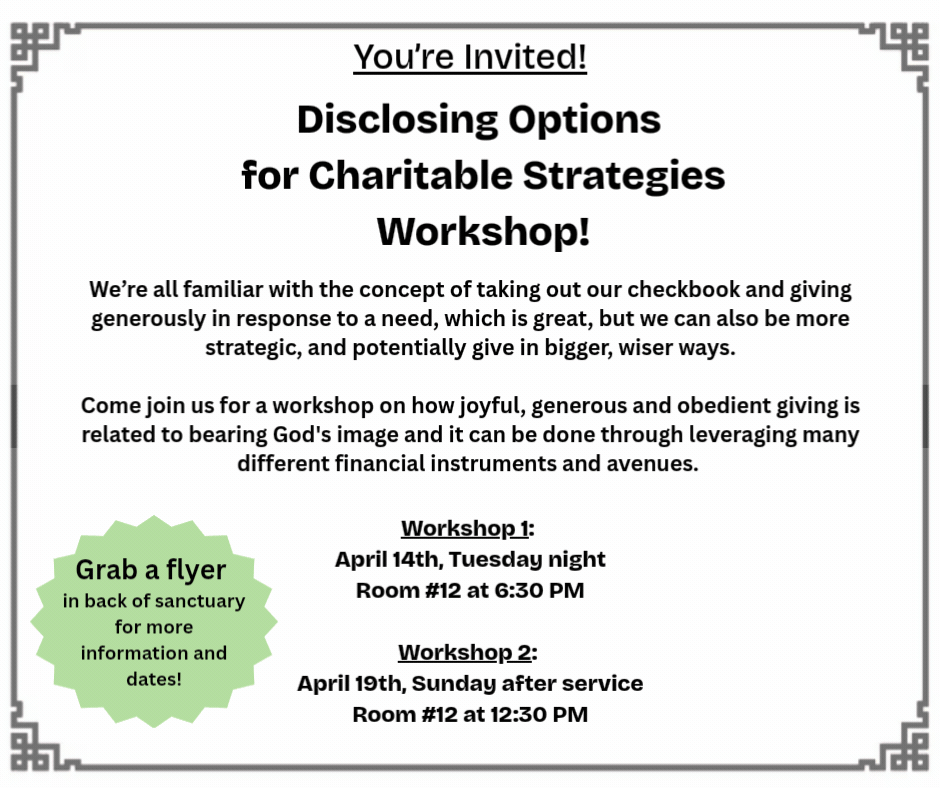 Giving workshops advert