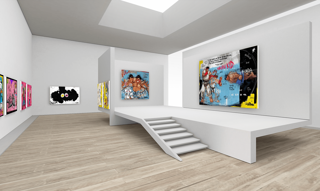 Virtual Exhibition Art Gallery by Contemporary Pop Artist Mr Pinkbrush