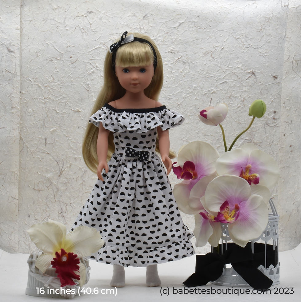 Thumbnail: Black and White Off-the-shoulder Dress