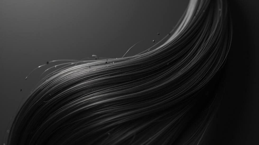 Close-up view of smooth, shiny hair strands