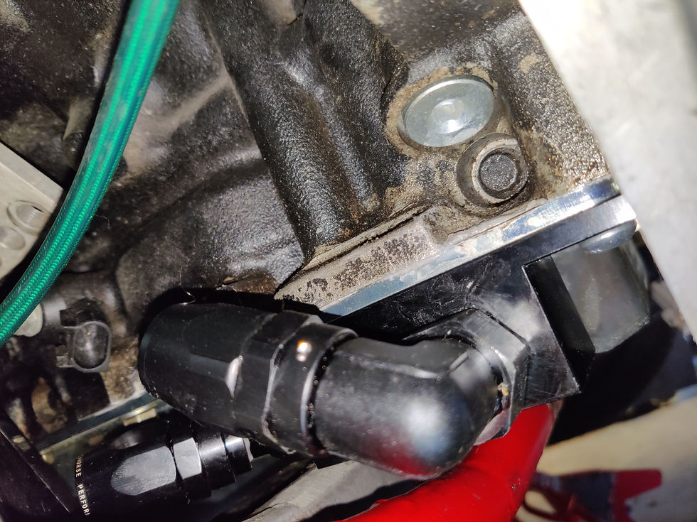 Thumbnail: LS Remote Oil Filter Adapter Ultra Low Profile for Canton, Moroso, Aeroflow Pans