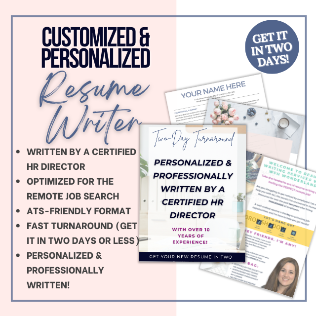 Thumbnail: WFH Resume Writing Service