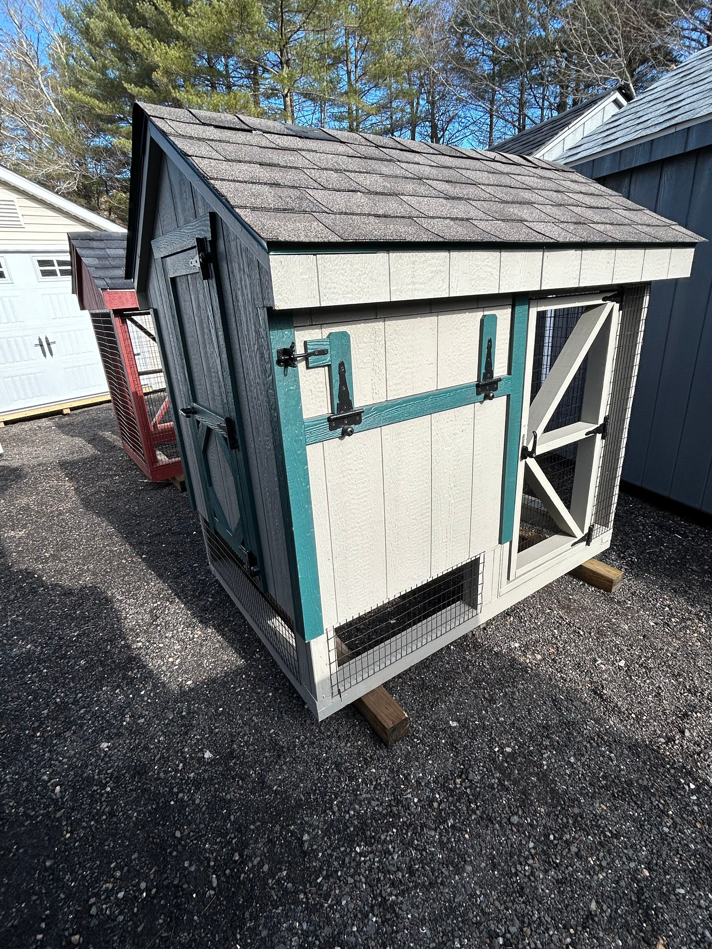 4x6 A Frame Combo Chicken Coop