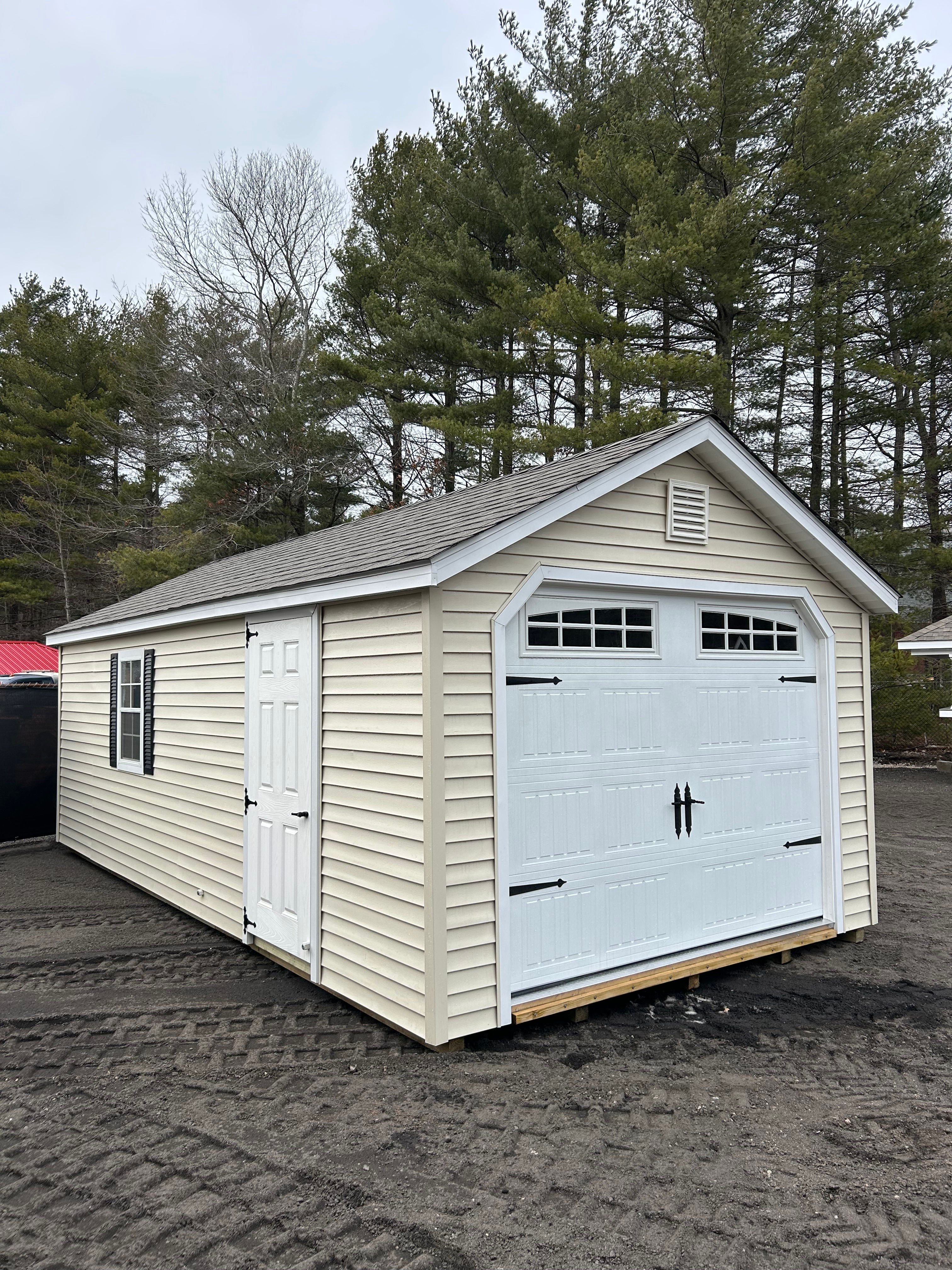 12x24 Vinyl Almond Classic Cottage Garage