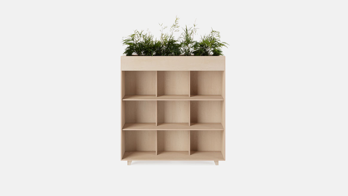 Fin Bookshelf Planter