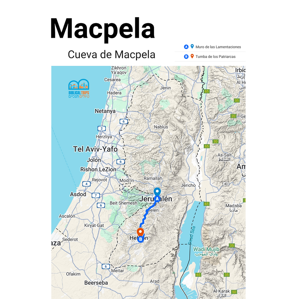 Ruta a Macpela desde Jerusalén
