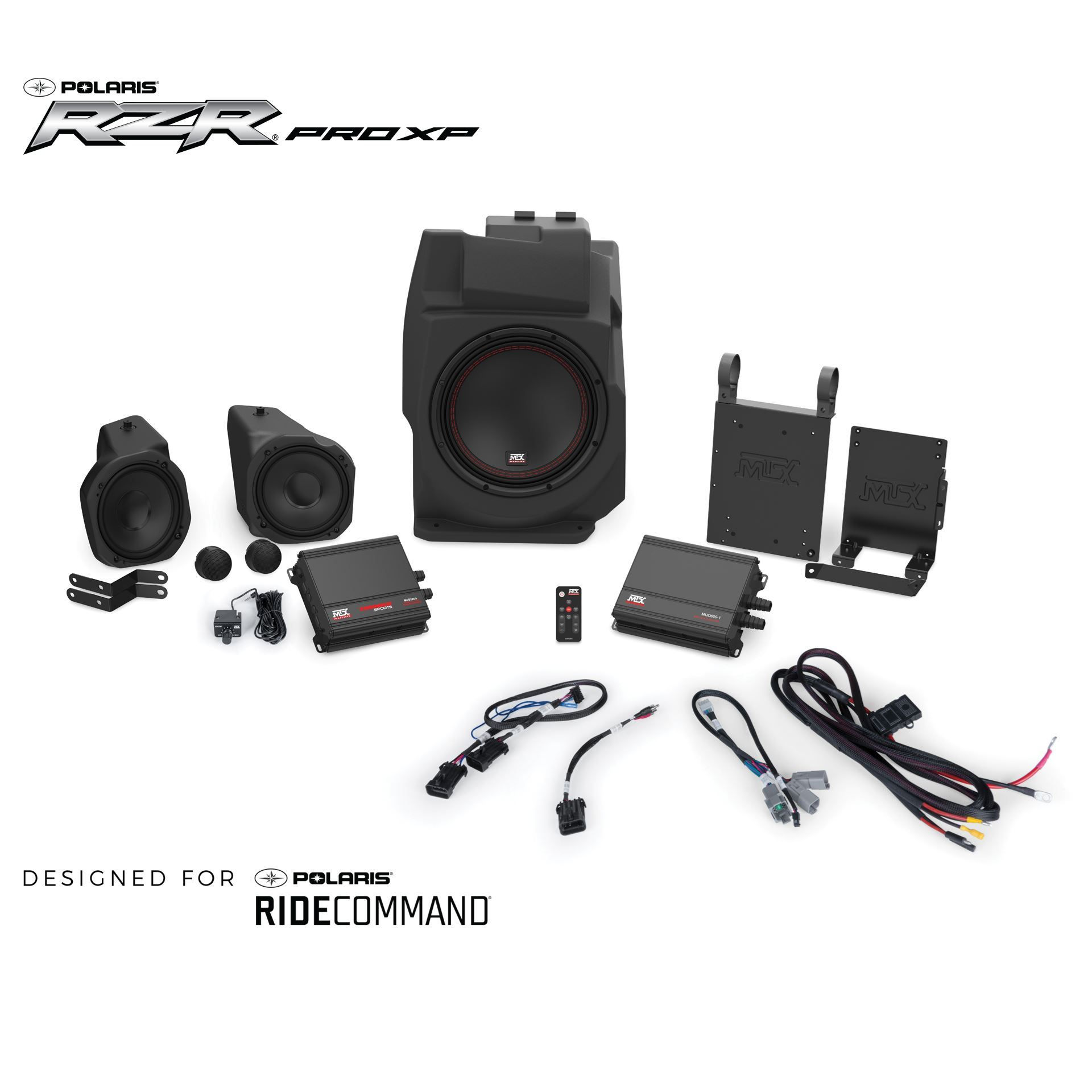 MTX 3-SPEAKER AUDIO SYSTEM FOR POLARIS RZR PRO XP VEHICLES W/RIDECOMMAND