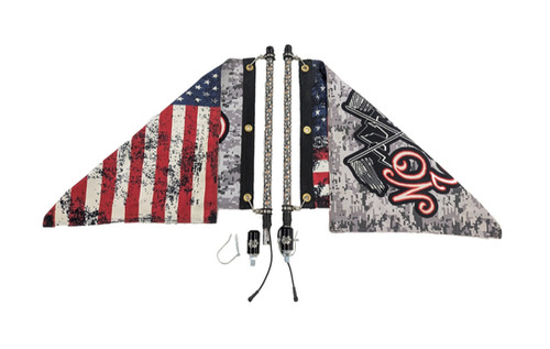 Bluetooth & Remote Multicolor LED Whips for UTV's w/Brake & Turn