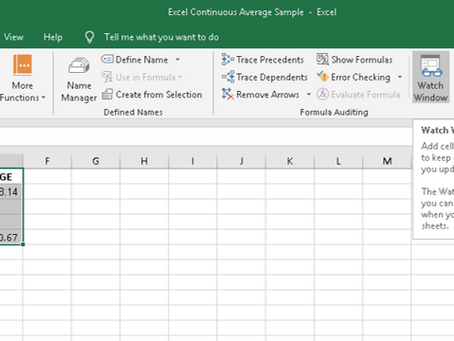 Excel Watch Window