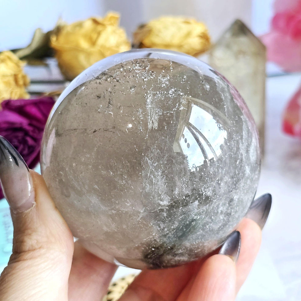 Thumbnail: Smoky Garden Quartz Crystal Sphere | Witchcraft Supplies | Scorpio Zodiac