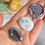 Thumbnail: Mini Botswana Agate Crystal Palmstone | Polished Heart Chakra Stones | Libra