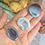 Thumbnail: Mini Botswana Agate Crystal Palmstone | Polished Heart Chakra Stones | Libra