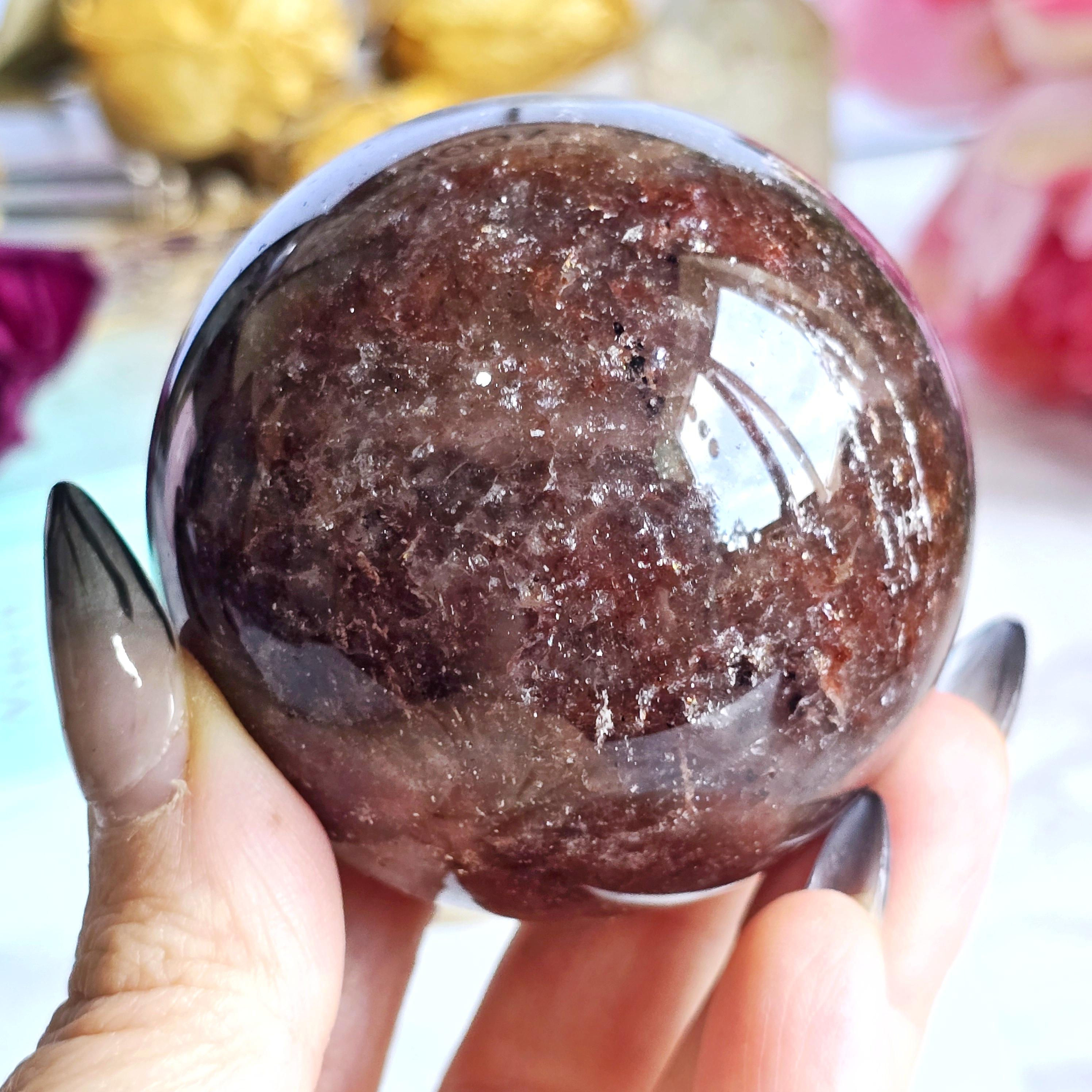 Strawberry Quartz Crystal Sphere | Witchcraft Supplies | Capricorn Zodiac