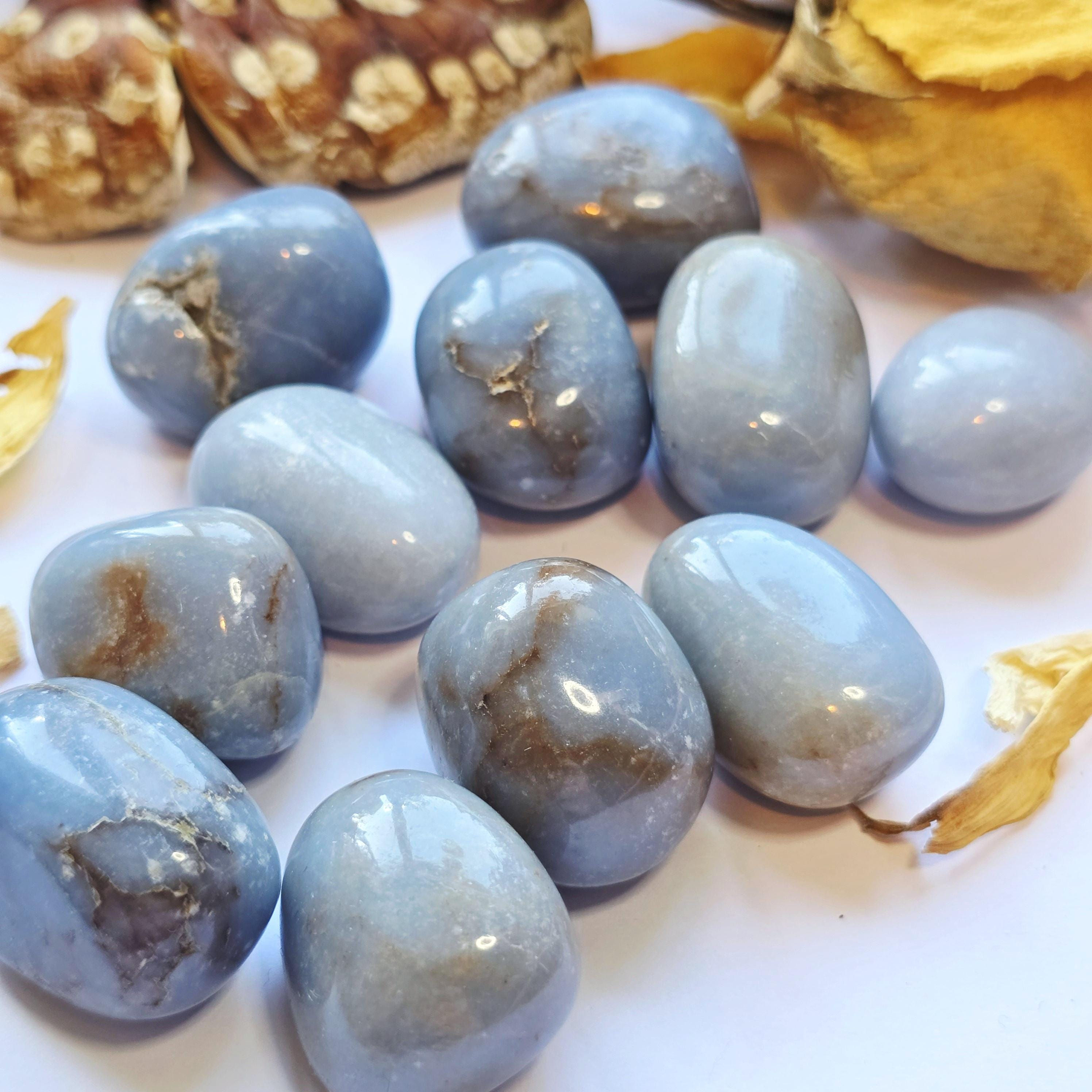 Angelite Tumblestone | Crystal Polished Gemstone | Angelite Crystal |