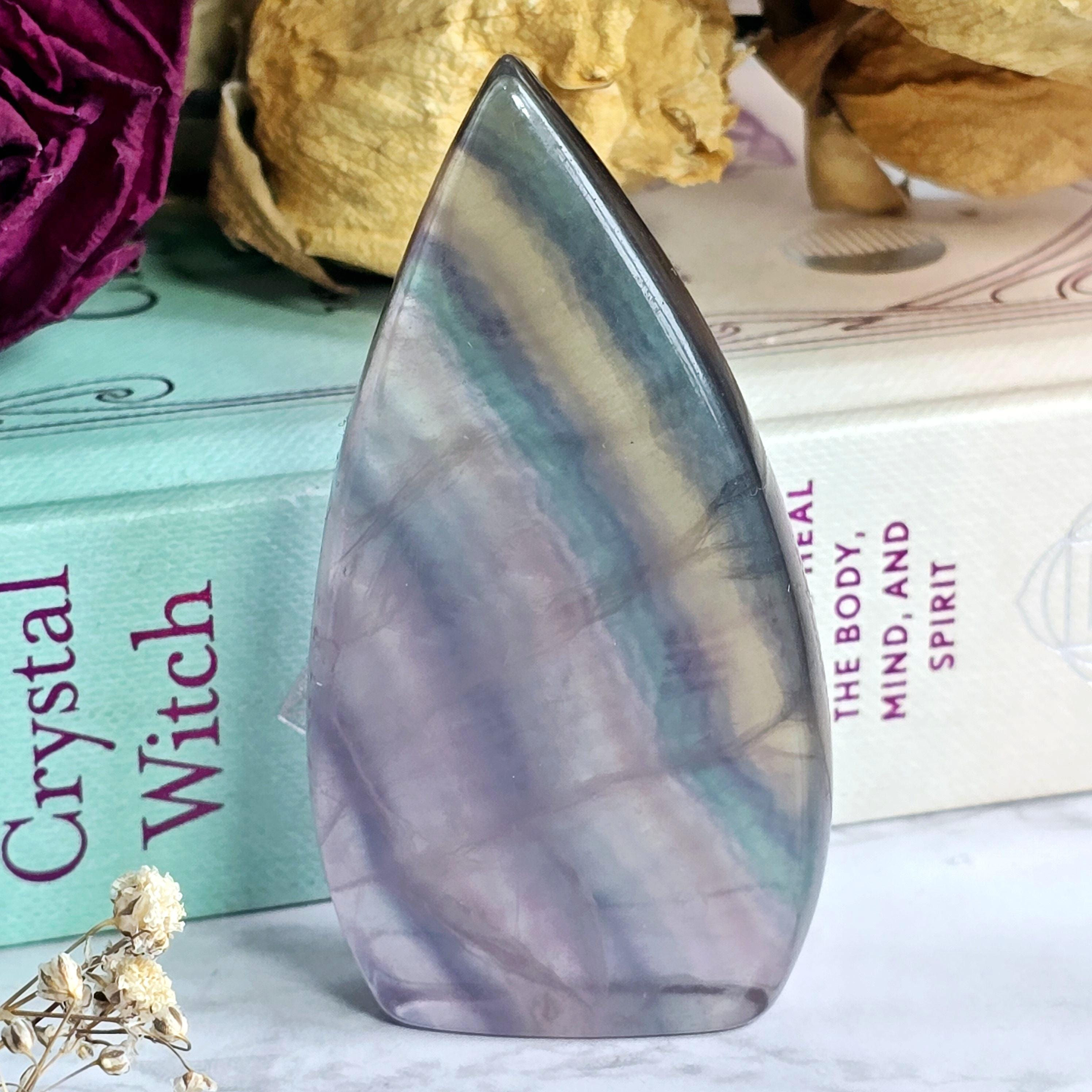 Rainbow Fluorite Crystal Free Form | Polished Rainbow Fluorite Crystal |