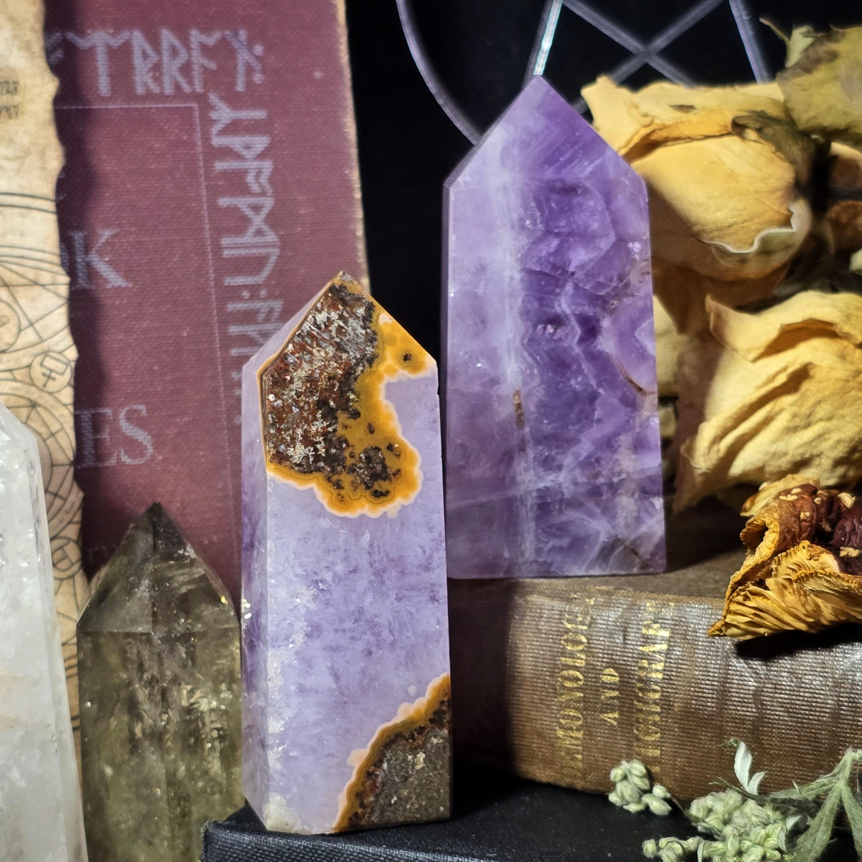 Amethyst Crystal Tower | Polished Gemstone Amethyst Point | Crown Chakra