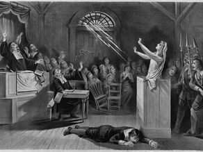 Artwork depicting the Salem Witch Trials