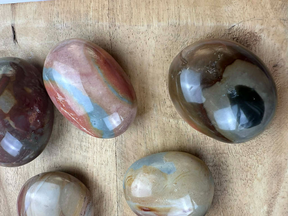 Miniature : Galet jaspe polychrome en pierre naturelle pour lithothérapie
