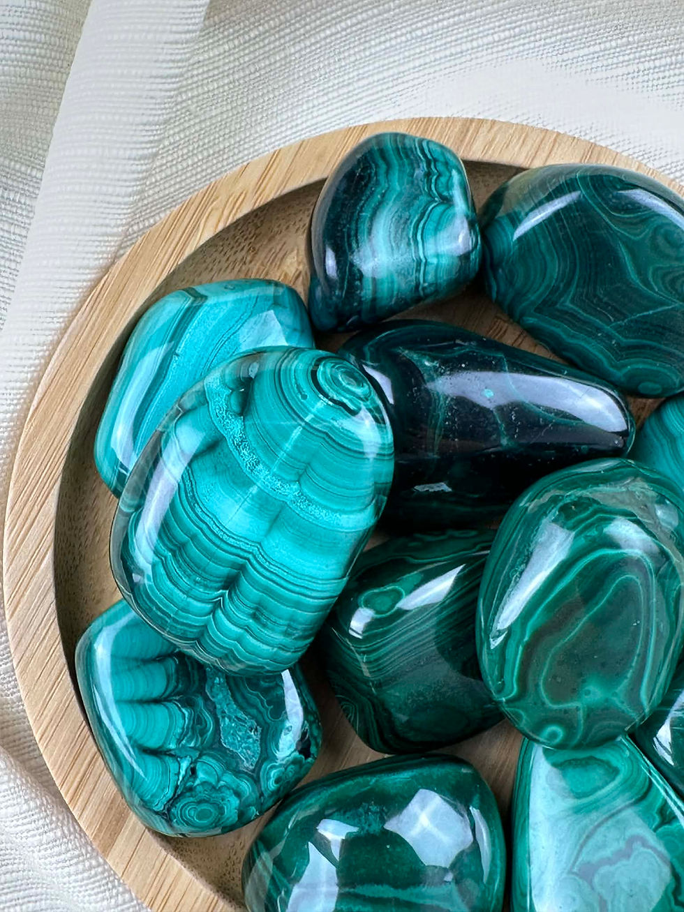 Miniature : Pierre roulée malachite lithothérapie protection et transformation