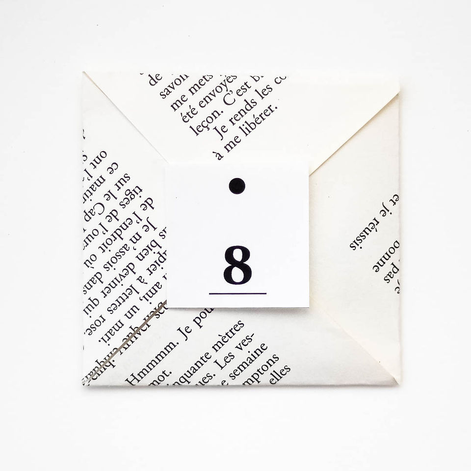 Emballage calendrier de l’Avent "Tea Time" de "Paper and Co"