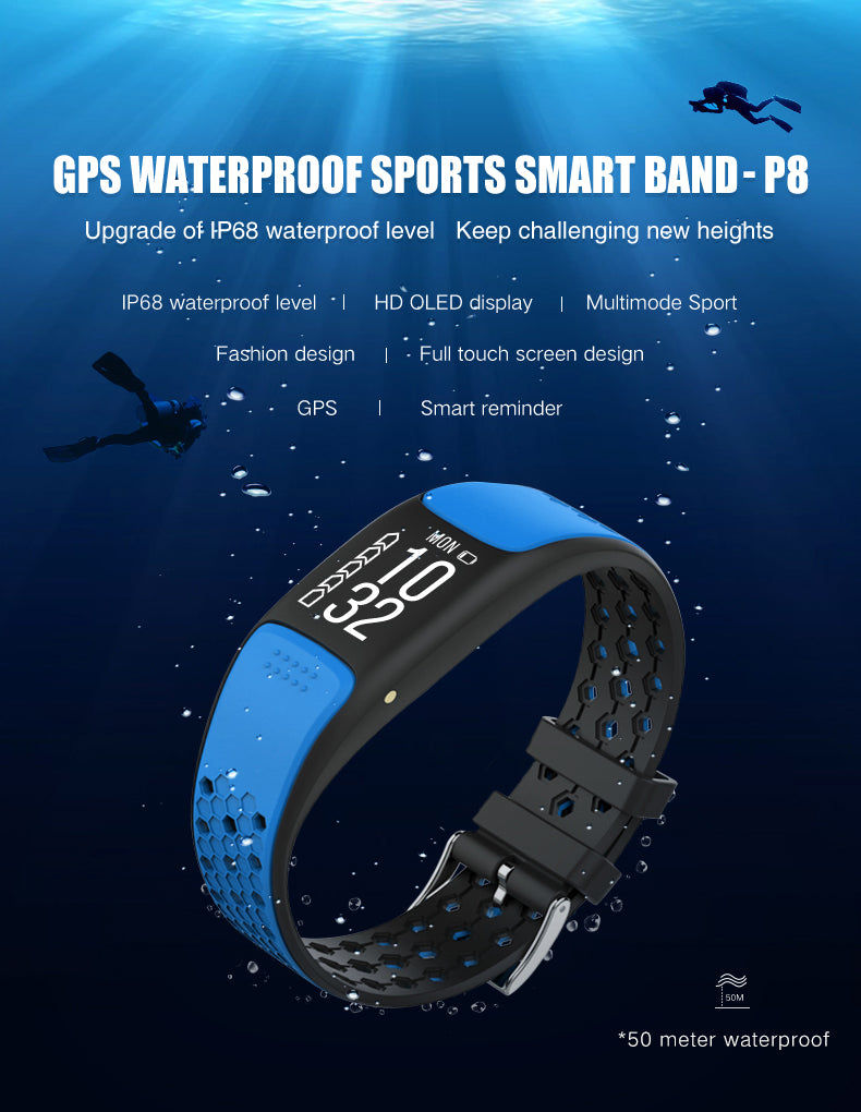 Thumbnail: Smart Fit Sporty Fitness Tracker and Waterproof Swimmers Watch